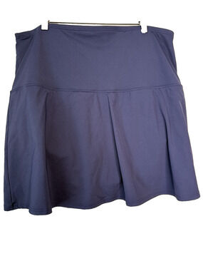 Lands End Swim Skort Skirt Navy Sz 20W Beach Lake Swimming Athleisure Vacation